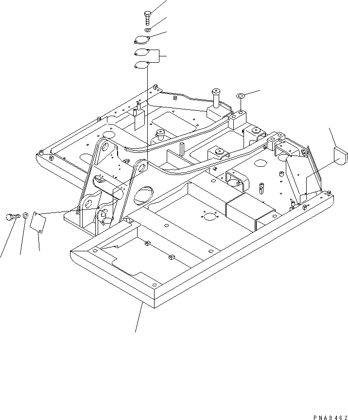 Komatsu parts book diagram for PC60-7 S/N 45001-UP: REVOLVING FRAME (FOR ATTACHMENT)(#45001-52373)