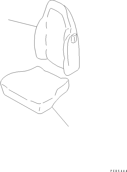 Komatsu parts book diagram for PC60-7 S/N 45001-UP: OPERATOR'S SEAT COVER(#53298-)