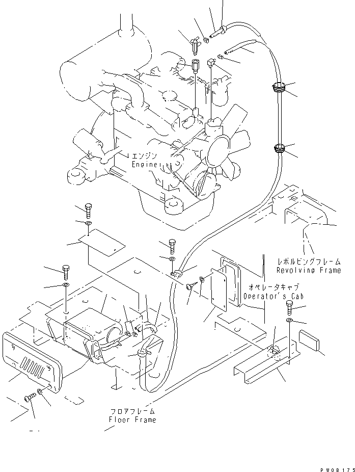 Komatsu parts book diagram for PC60-7 S/N 45001-UP: CAR HEATER (2000 KCAL)(#58001-)