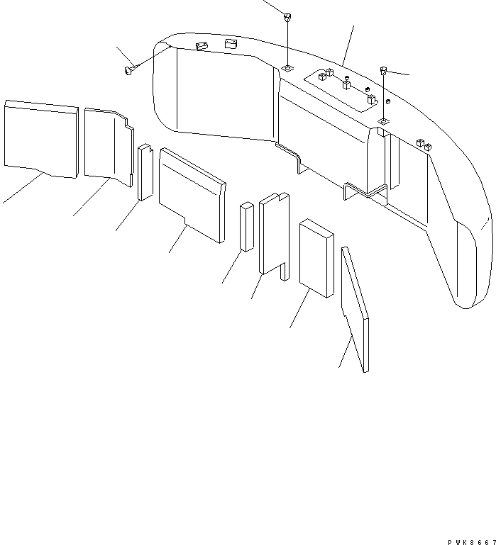 Komatsu parts book diagram for PC60-7 S/N 45001-UP: COUNTER WEIGHT(#58001-)