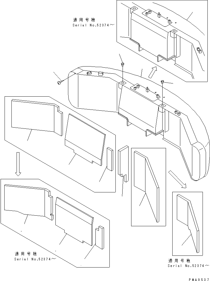 Komatsu parts book diagram for PC60-7 S/N 45001-UP: COUNTER WEIGHT (TELESCOPIC ARM)(#45001-58000)