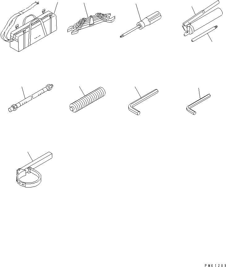 Komatsu parts book diagram for PC60-7 S/N 45001-UP: TOOL (FOR RUBBER SHOE)(#52374-58000)