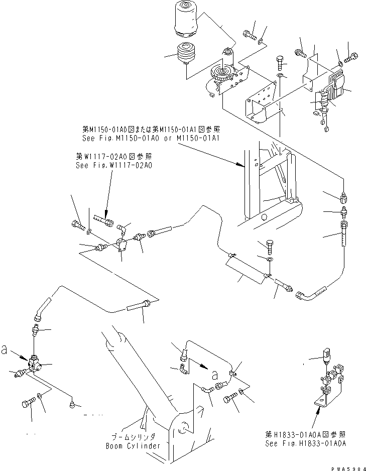 Komatsu parts book diagram for PC60-7 S/N 45001-UP: AUTO GREASE (AUTO GREASE AND LINE)