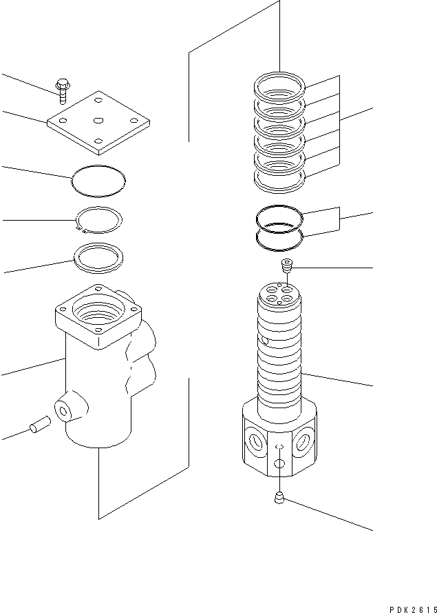 Komatsu parts book diagram for PC60-7 S/N 45001-UP: SWIVEL JOINT (INNER PARTS)(#52374-54589)