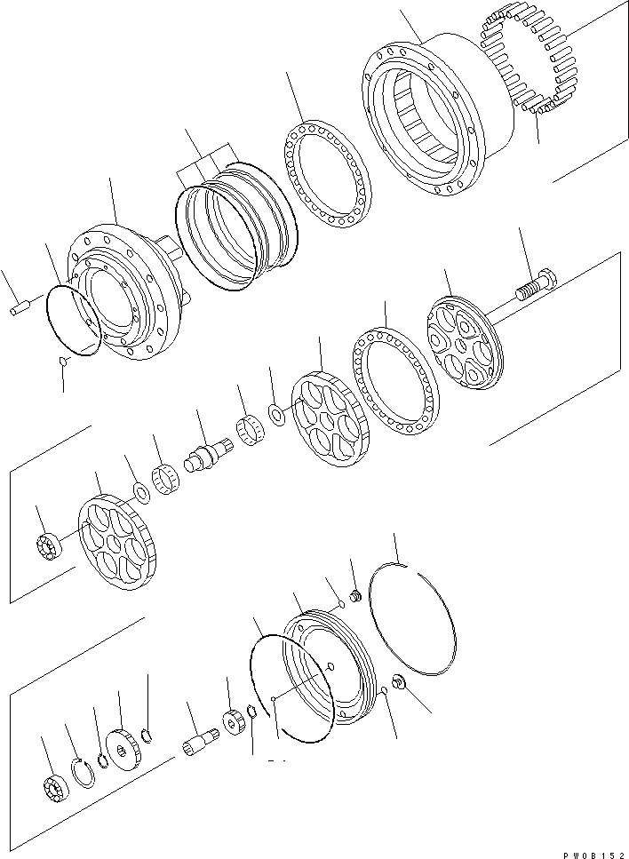 Komatsu parts book diagram for PC60-7 S/N 45001-UP: TRAVEL M0TOR (3/3)(#58728-)