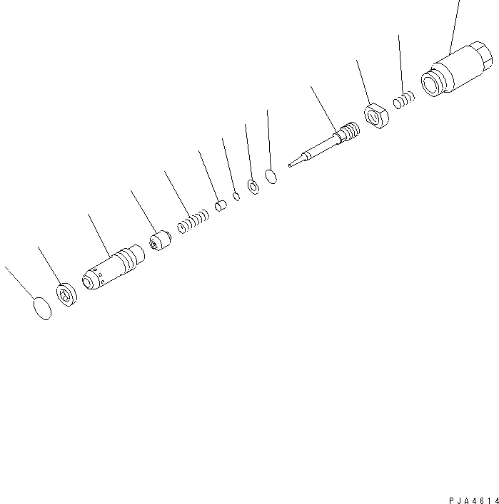 Komatsu parts book diagram for PC60-7 S/N 45001-UP: SAFETY VALVE (FOR TELESCOPIC ARM)