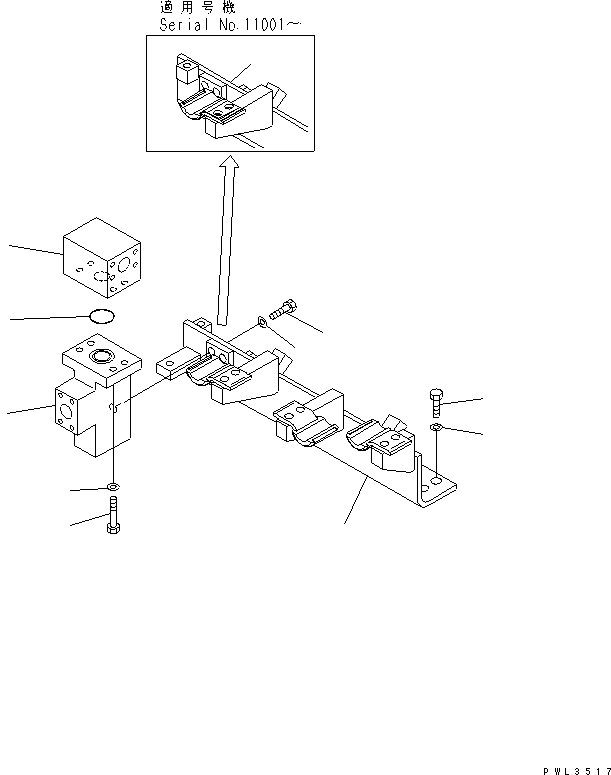 Excavators Komatsu / PC600-6KJ S/N 10001-UP(pc600-0u) / DRIFT PREVENT LINES (LOCK VALVE LESS)(150260 : H1240-01A1)