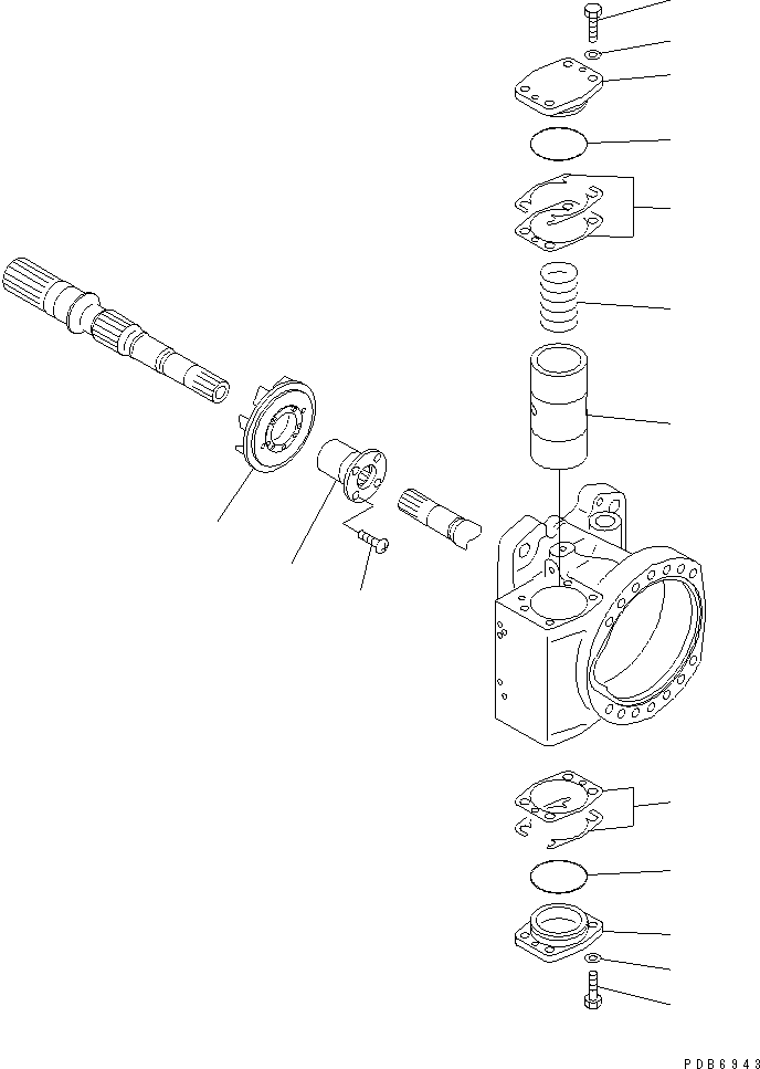 Excavators Komatsu / PC600-6KJ S/N 10001-UP(pc600-0u) / MAIN PUMP (6/14) (NO.1 PUMP)(480120 : Y1600-06A0)