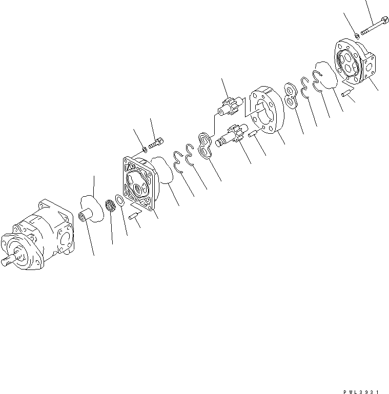 Excavators Komatsu / PC600-6KJ S/N 10001-UP(pc600-0u) / GEAR PUMP (2/2)(480310 : Y1610-02A0)