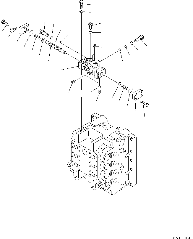 Excavators Komatsu / PC600-6KJ S/N 10001-UP(pc600-0u) / MAIN VALVE (4/8)(480470 : Y1660-04A0)