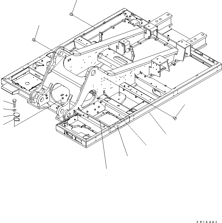 Komatsu parts book diagram for PC600-6A-KJ S/N 10001-UP: REVOLVING FRAME (FOR LOWER WIPER)(#11001-)