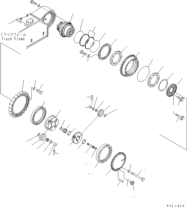 Komatsu parts book diagram for PC600-6A-KJ S/N 10001-UP: FINAL DRIVE ASS'Y (FOR SERVICE PARTS)