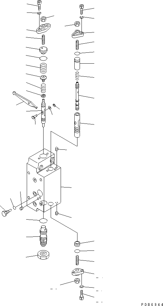 Komatsu parts book diagram for PC600-6A-KJ S/N 10001-UP: MAIN PUMP (7/14) (NO.1 PUMP)