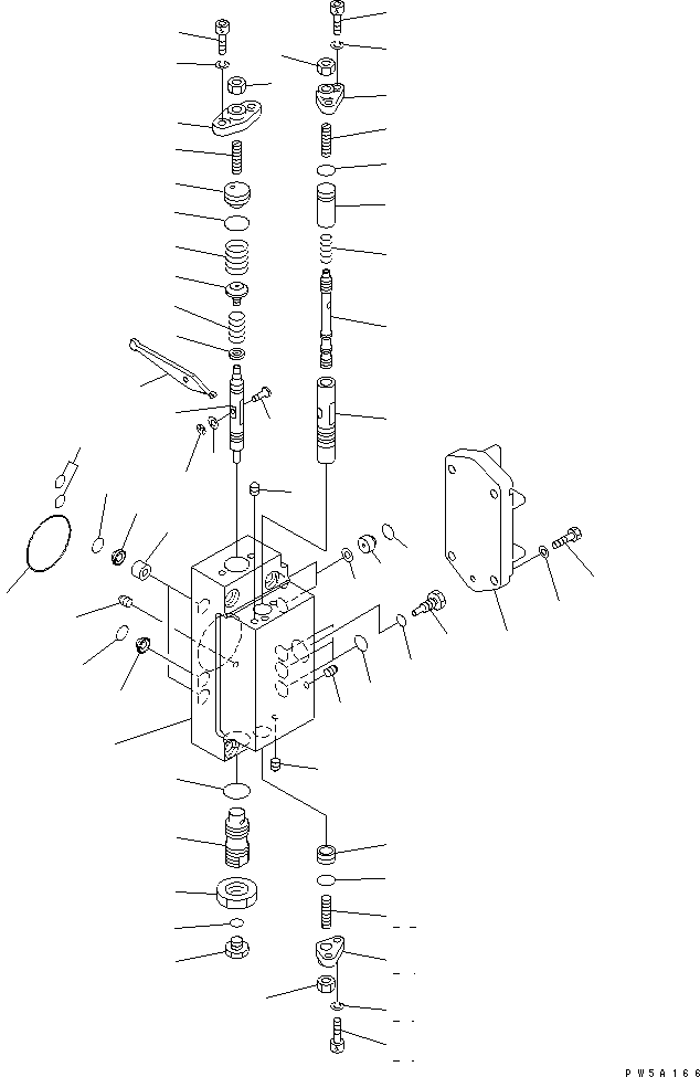 Komatsu parts book diagram for PC600-6A-KJ S/N 10001-UP: MAIN PUMP (7/9) (NO.2 PUMP)