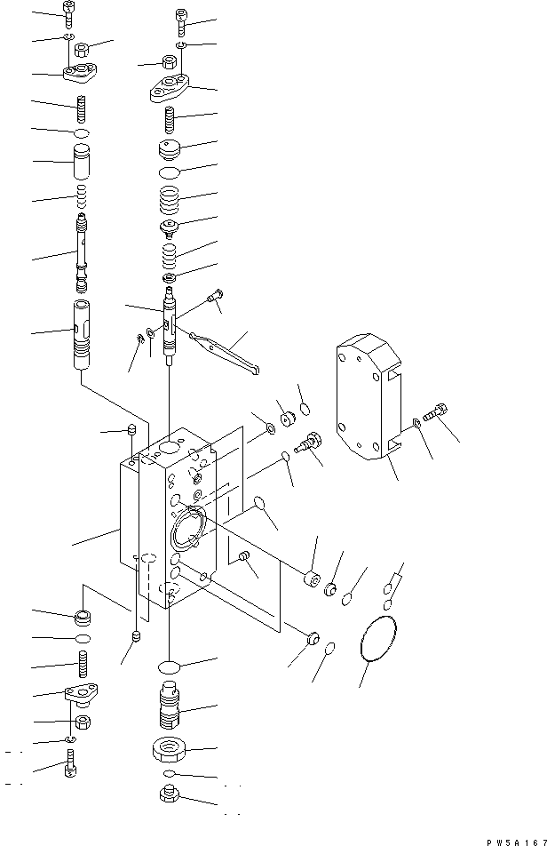 Komatsu parts book diagram for PC600-6A-KJ S/N 10001-UP: MAIN PUMP (8/9) (NO.2 PUMP)