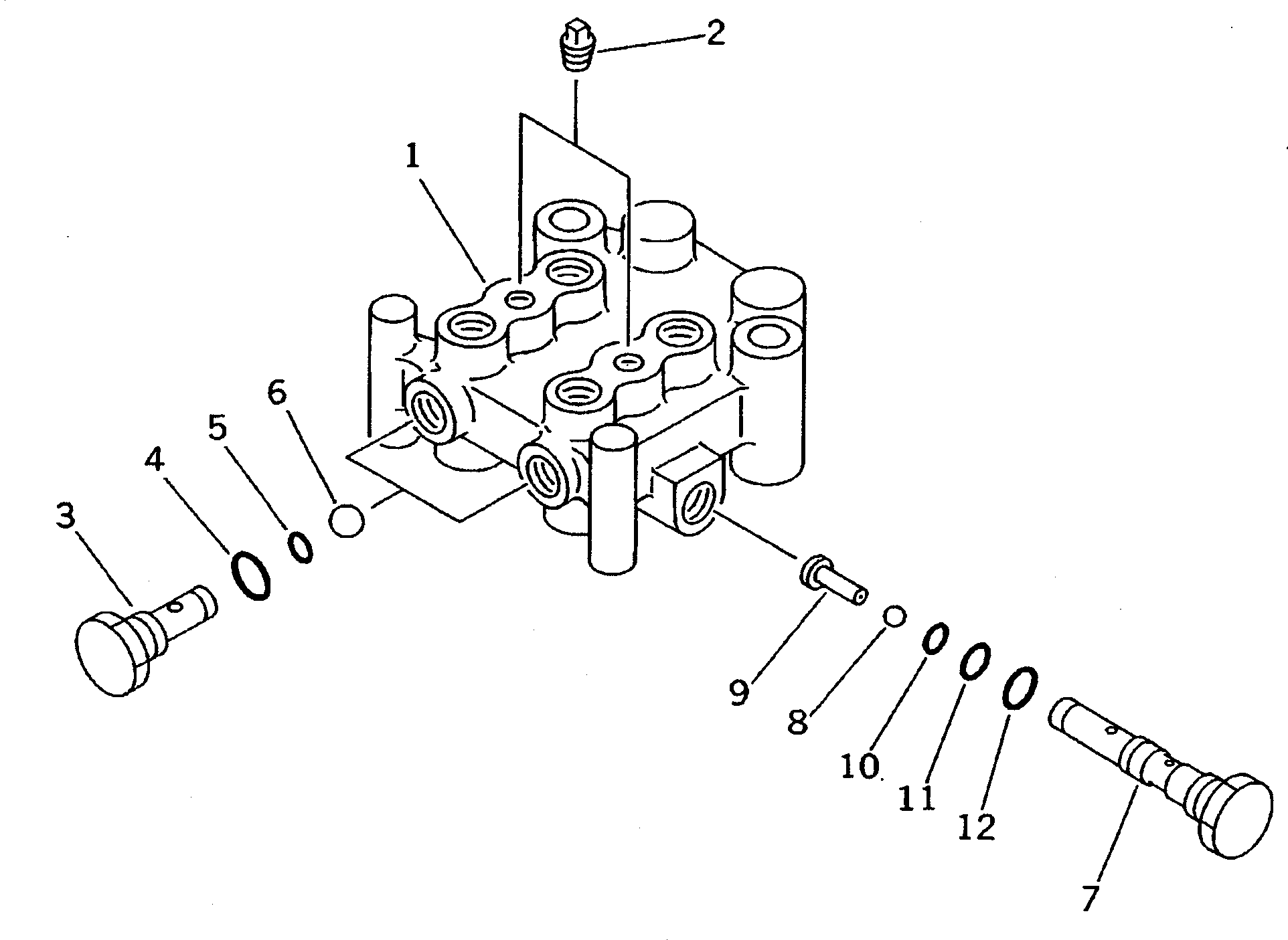 Komatsu parts book diagram for PC600-6A-KJ S/N 10001-UP: SHUTTLE VALVE
