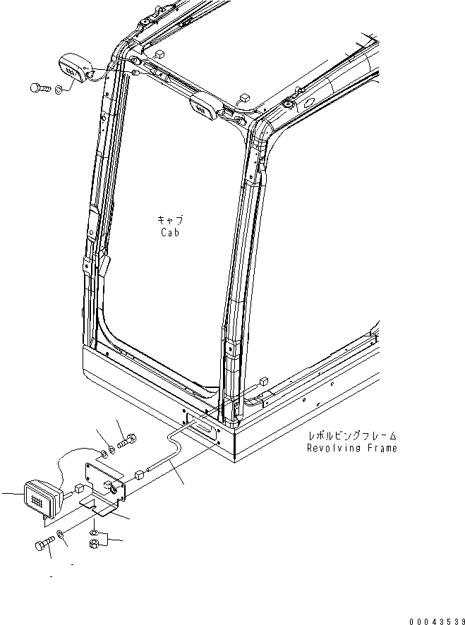 Excavators Komatsu / PC600LC-8 S/N K50001-UP(pc600l4u) / WIRING (LEFT DECK LIGHT)(004011 : E0200-08A0)