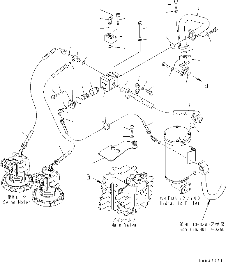 Excavators Komatsu / PC600LC-8 S/N K50001-UP(pc600l4u) / RETURN LINES(005018 : H0330-01A0)