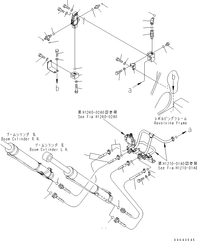 Excavators Komatsu / PC600LC-8 S/N K50001-UP(pc600l4u) / BOOM LINES (2/2)(005022 : H1210-02A0)