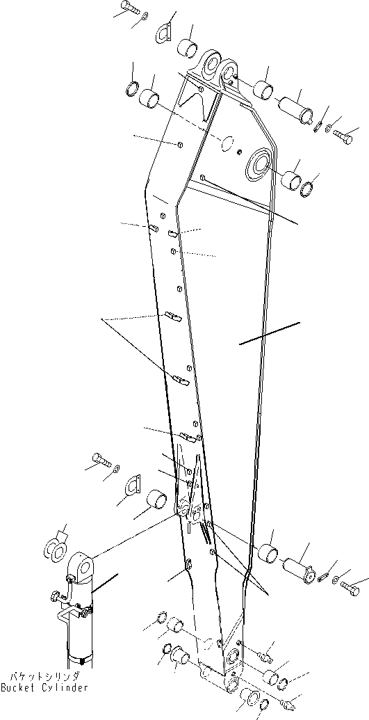 Excavators Komatsu / PC600LC-8K 19M SUPER LONG FRONT S/N K(pc600sl3) / ARM (7.5)(360520 : 360520)