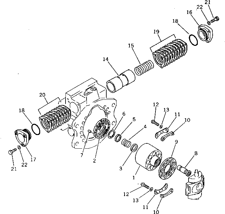 Excavators Komatsu / PC60L-5 S/N 7501-UP(pc60l-5c) / HYDRAULIC PUMP ? FRONT (2/2) (EXCEPT JAPAN)(180180 : 6245)