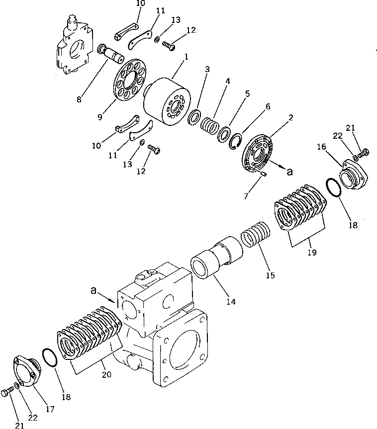 Excavators Komatsu / PC60L-5 S/N 7501-UP(pc60l-5c) / HYDRAULIC PUMP ? REAR (2/2) (EXCEPT JAPAN)(180210 : 6251)