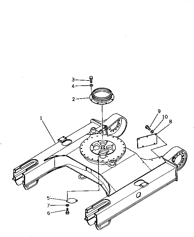 Excavators Komatsu / PC60L-5 S/N 7501-UP(pc60l-5r) / TRACK FRAME(090010 : 3001)