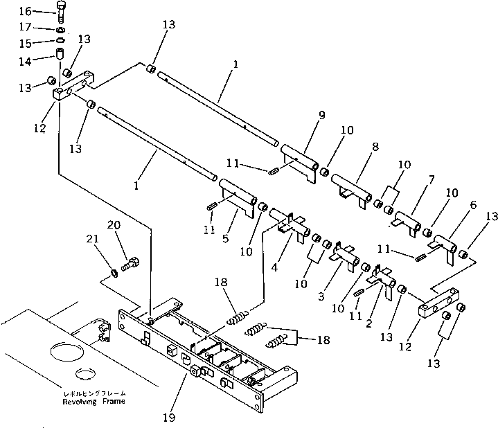 Excavators Komatsu / PC60L-5 S/N 7501-UP(pc60l-5r) / SPECIAL WORK EQUIPMENT CONTROL LINKAGE (3/3)(120210 : 4228)