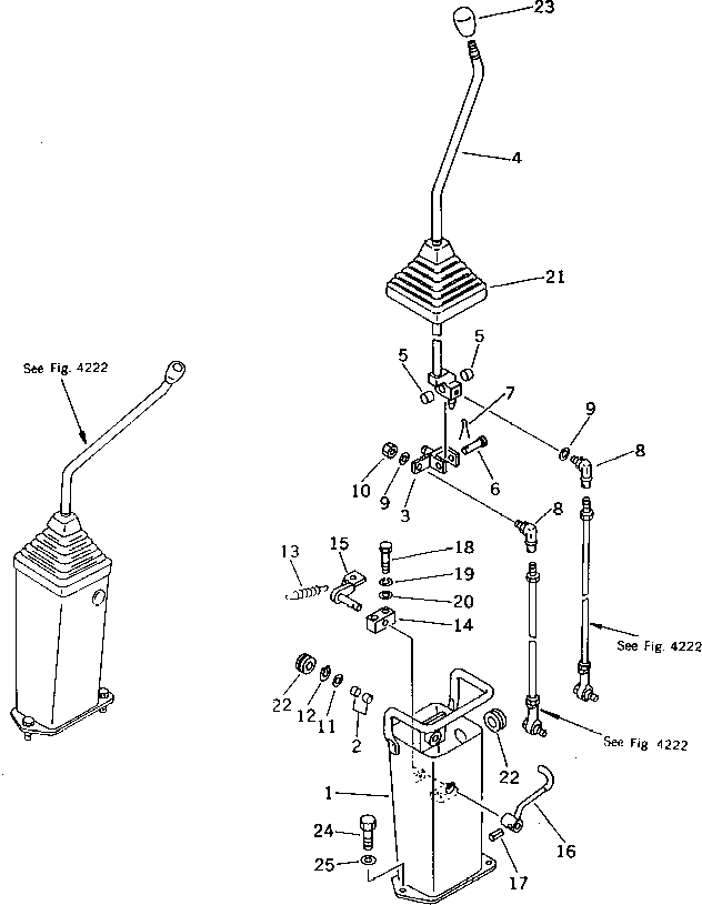 Excavators Komatsu / PC60L-5 S/N 7501-UP(pc60l-5r) / SPECIAL WORK EQUIPMENT CONTROL STAND (1/2)(120140 : 4221)