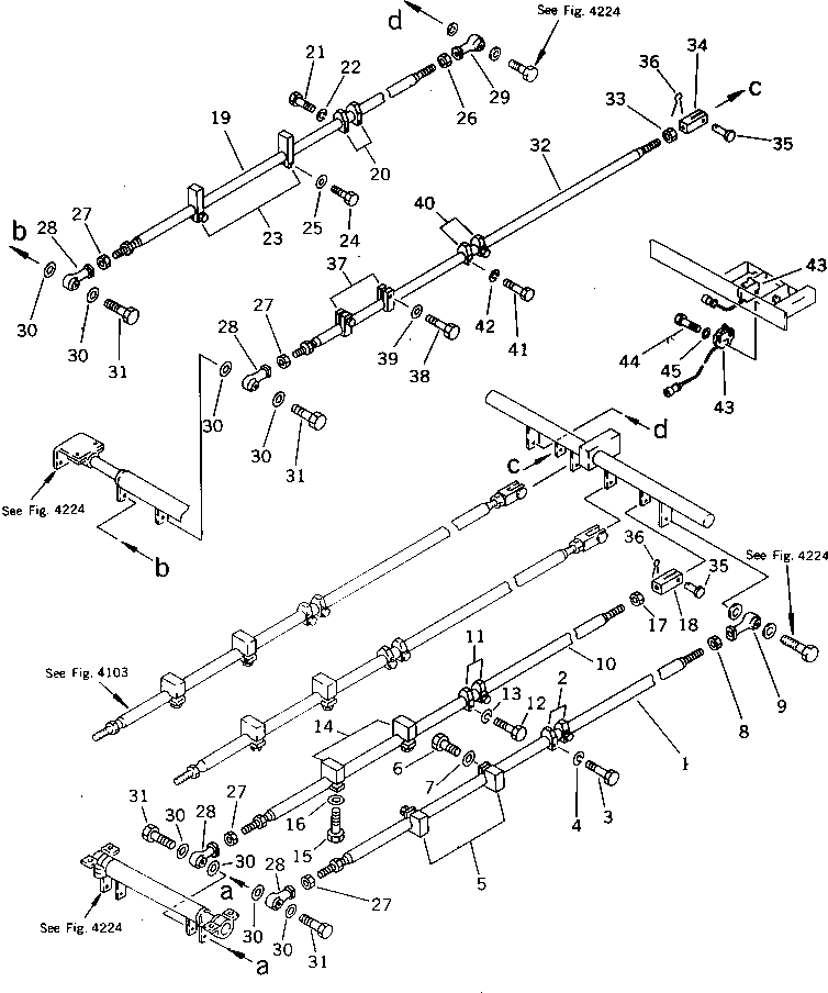 Excavators Komatsu / PC60L-5 S/N 7501-UP(pc60l-5r) / SPECIAL WORK EQUIPMENT CONTROL ROD GROUP(120180 : 4225)