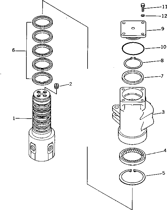 Excavators Komatsu / PC60L-5 S/N 7501-UP(pc60l-5r) / SWIVEL JOINT(180030 : 6051)