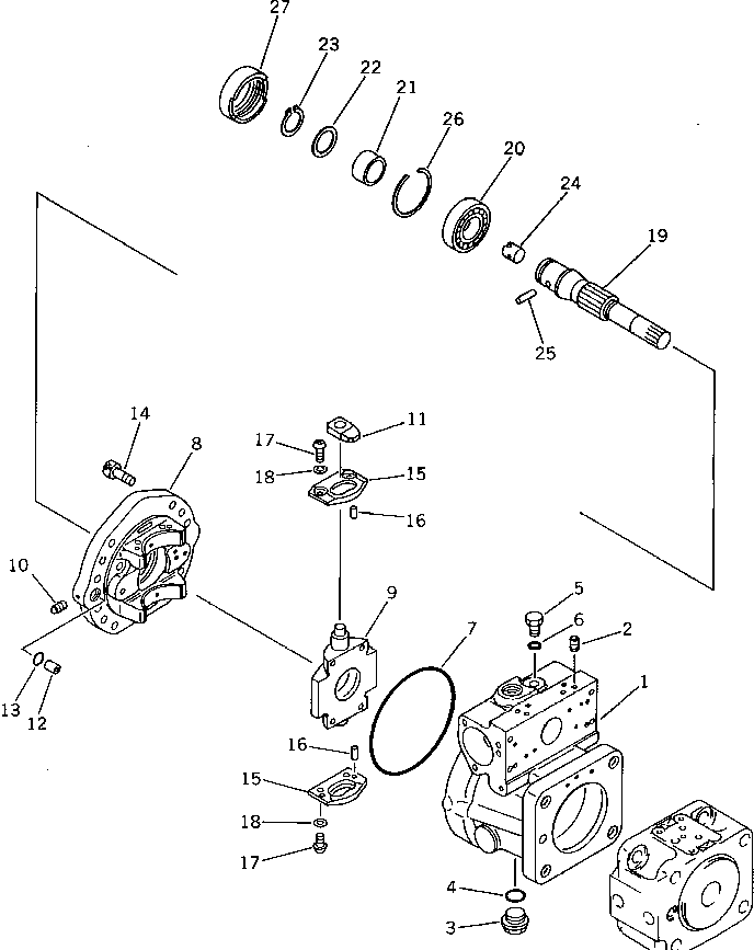 Excavators Komatsu / PC60L-5 S/N 7501-UP(pc60l-5r) / HYDRAULIC PUMP ? REAR (1/2)(180100 : 6209)