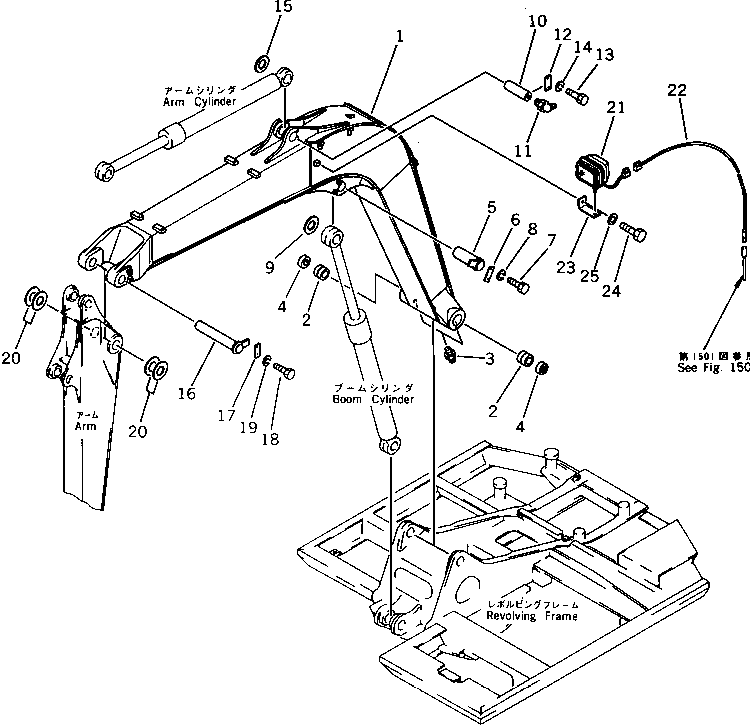 Excavators Komatsu / PC60L-5 S/N 7501-UP(pc60l-5r) / BOOM(210010 : 7001)