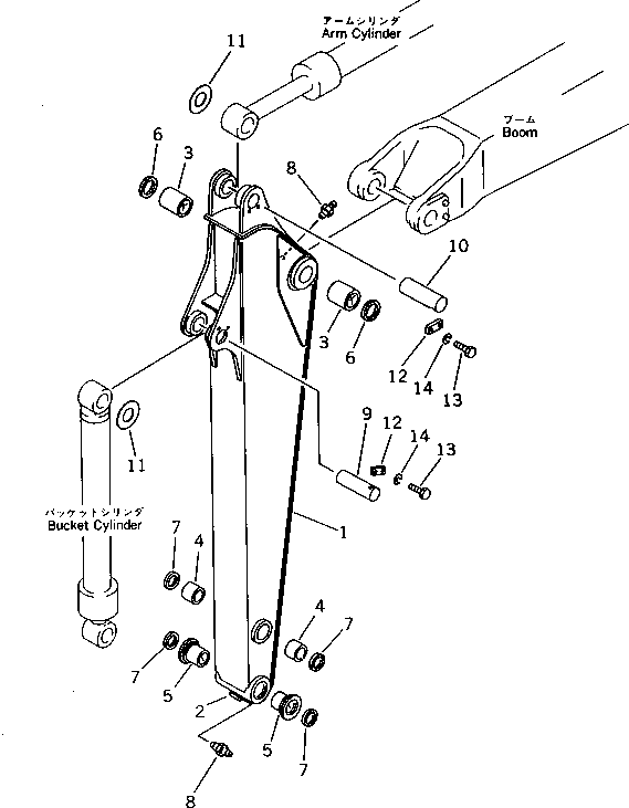 Excavators Komatsu / PC60L-5 S/N 7501-UP(pc60l-5r) / ARM(210030 : 7011)