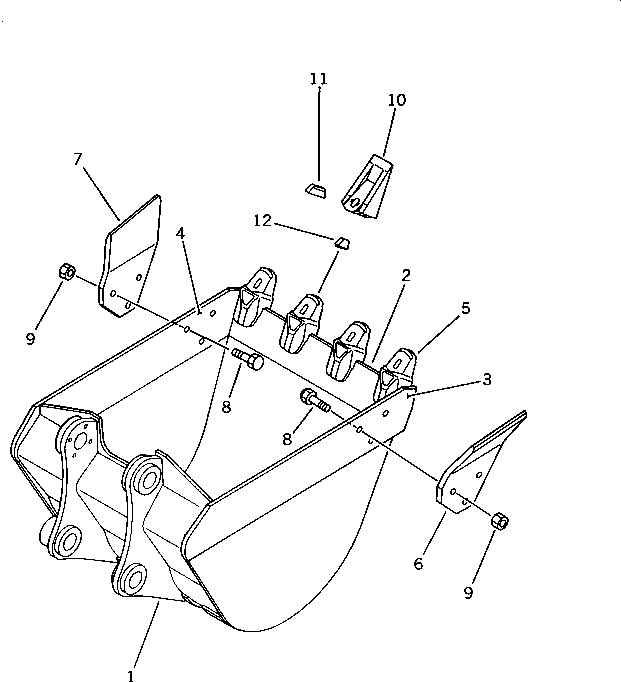 Excavators Komatsu / PC60L-5 S/N 7501-UP(pc60l-5r) / BUCKET ? 0.25M3 WIDTH 650MM(210050 : 7031)