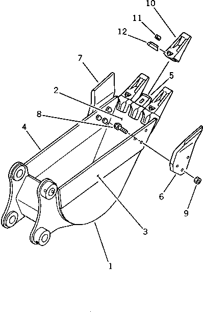 Excavators Komatsu / PC60L-5 S/N 7501-UP(pc60l-5r) / BUCKET ? 0.08M3 WIDTH 350MM(210100 : 7111)