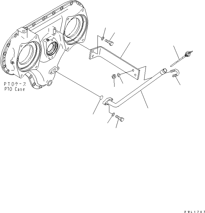 Komatsu parts book diagram for PC650-6A S/N 30001-UP: POWER TAKE OFF (OIL CHECK GAUGE)