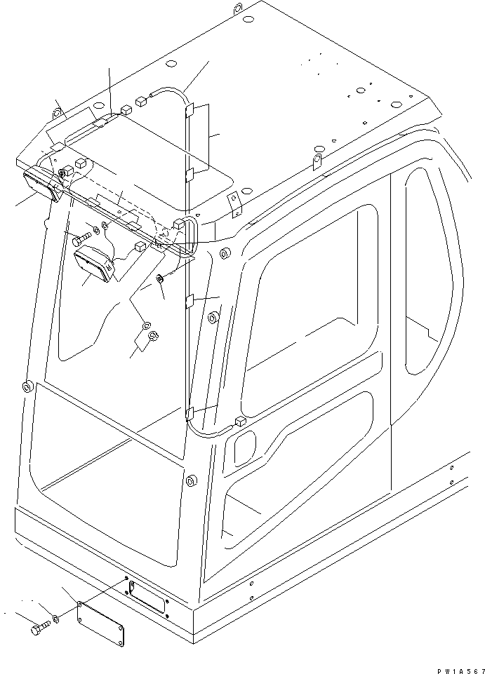 Komatsu parts book diagram for PC650-6A S/N 30001-UP: ADDITIONAL WORK LAMP (WITH FOG)(#31001-)