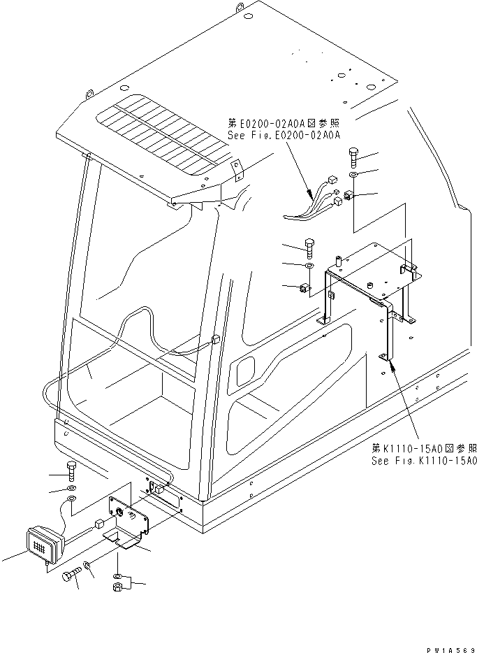 Komatsu parts book diagram for PC650-6A S/N 30001-UP: FLASH LIGHT (KIT)(#31001-)