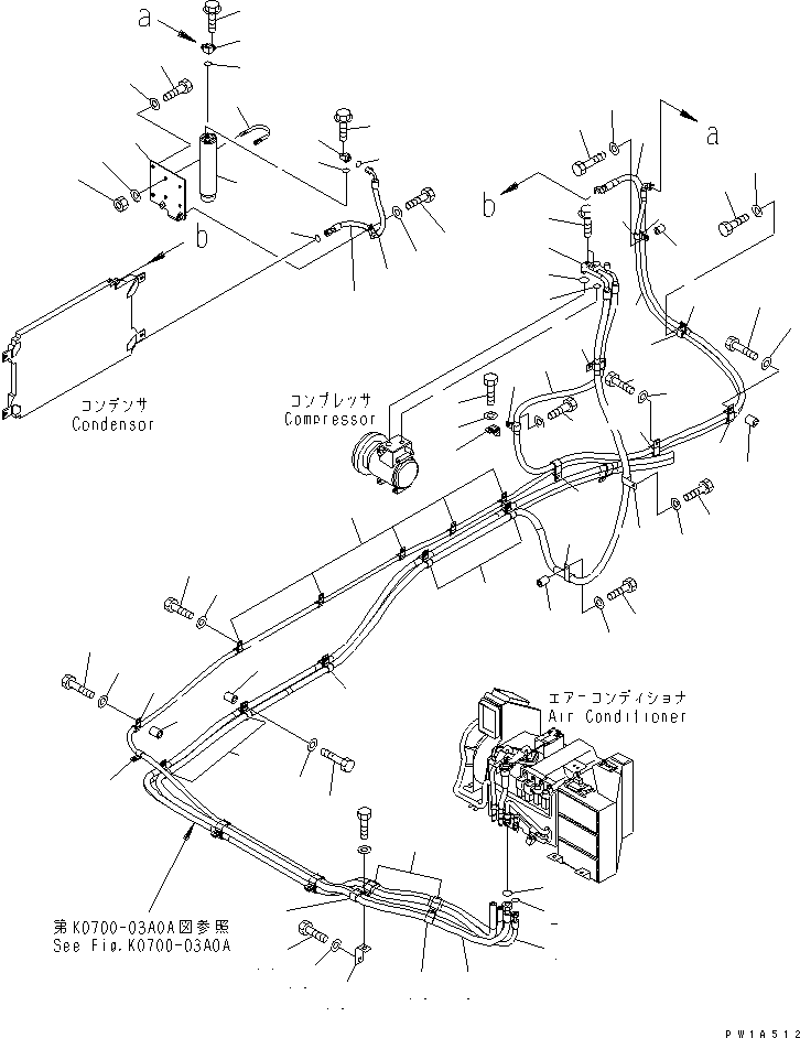 Komatsu parts book diagram for PC650-6A S/N 30001-UP: AIR CONDITIONER (HOSE JOINT)(#31001-)