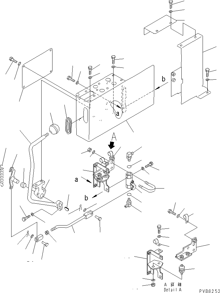 Komatsu parts book diagram for PC650-6A S/N 30001-UP: FLOOR FRAME (LEFT STAND) (STAND AND REAR COVER)