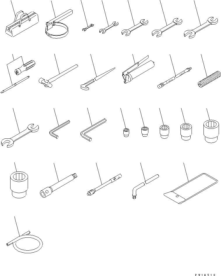 Komatsu parts book diagram for PC650-6A S/N 30001-UP: TOOL(#31001-)