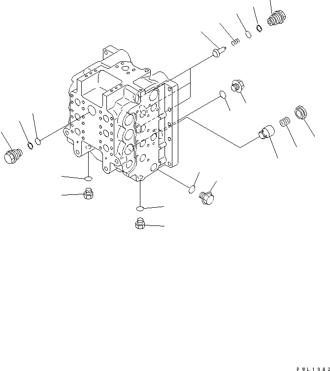 Komatsu parts book diagram for PC650-6A S/N 30001-UP: MAIN VALVE (6/8)