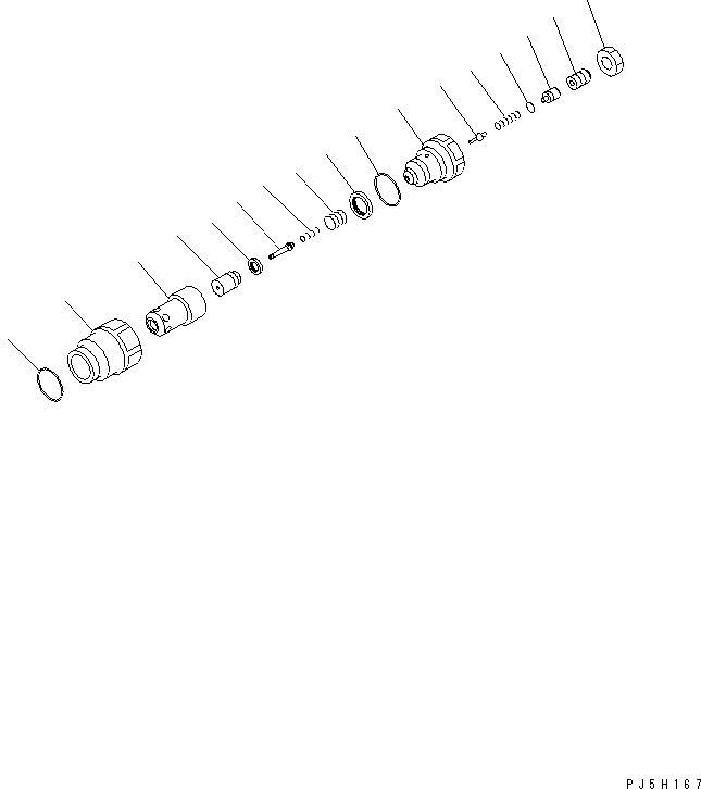 Komatsu parts book diagram for PC650-6A S/N 30001-UP: SAFETY VALVE (FOR ATTACHMENT) (VALVE) (2-ACTUATOR)(#31001-)