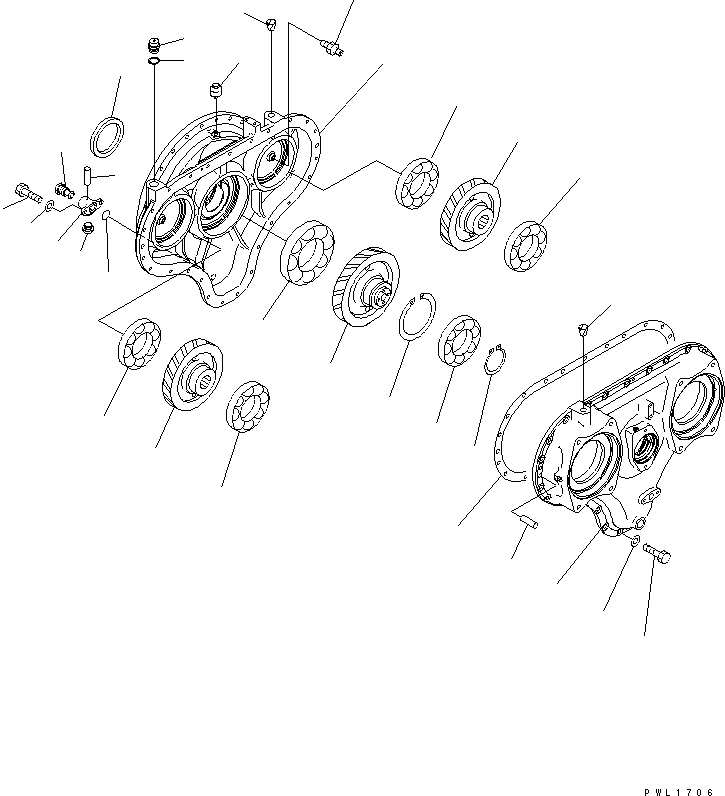 Komatsu parts book diagram for PC650-6 S/N 30001-UP: POWER TAKE OFF (POWER TAKE OFF ASS'Y)