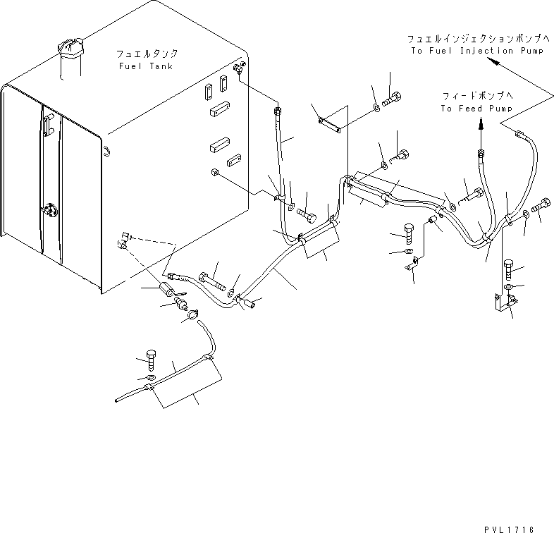 Komatsu parts book diagram for PC650-6 S/N 30001-UP: FUEL LINE(#30001-30999)