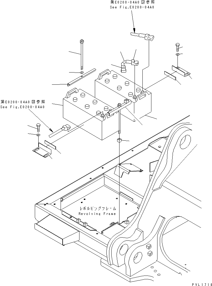 Komatsu parts book diagram for PC650-6 S/N 30001-UP: BATTERY (WET) (NX300)(#30001-30999)