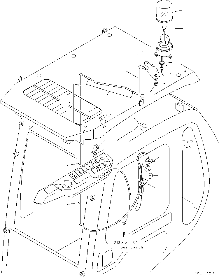 Komatsu parts book diagram for PC650-6 S/N 30001-UP: BEACON