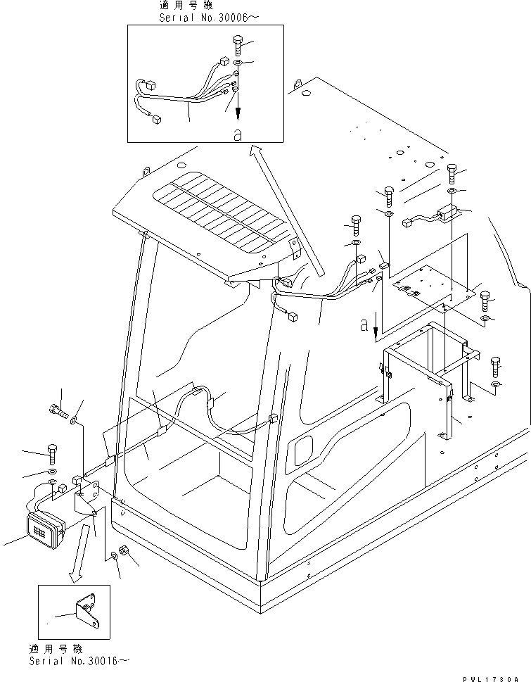Komatsu parts book diagram for PC650-6 S/N 30001-UP: FLASH LIGHT (KIT)(#30001-30999)