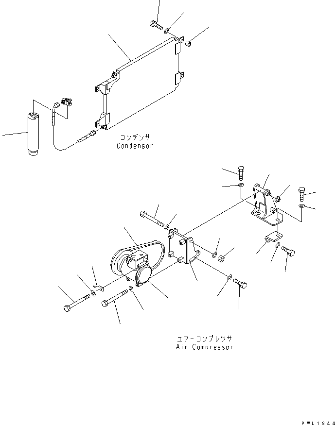 Komatsu parts book diagram for PC650-6 S/N 30001-UP: AIR CONDITIONER (CONDITIONER AND COMPRESSOR)(#30001-30999)